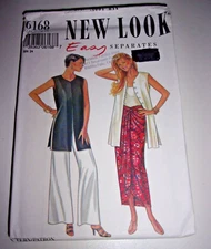 NEW LOOK #6168 - EASY SEPARATES, TROUSERS, SKIRT & TUNIC, SIZE 8-18
