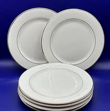 Philippe Richard Salad Dessert Plates Double Gold Band ( 6) Fr Ship 7-1/2"