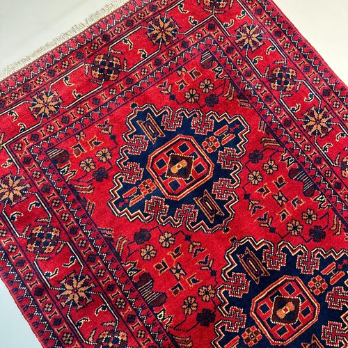 Handmade (3' x 10') Red Afghan Khal Mohammadi Wool Runner Rug for Hallway - Picture 8 of 10