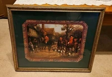 Framed Equestrian Print Stopping at the Inn Heywood Hardy England Hunting