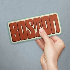 Bumper Sticker: Boston Bold Font, Retro Massachusetts, US State Souvenir