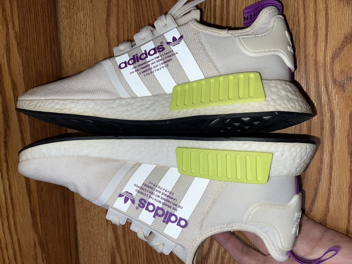 Adidas NMD R1 Chalk Semi Solar Yellow White Athletic Shoes Men’s Sz 13 EUC adidas NMD_R1 V3  main image 4