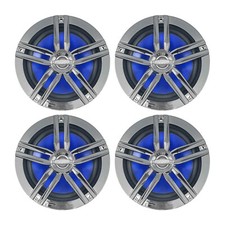4x Enrock EM265C 6.5" 180 Watts Max Power 2-Way Marine Audio Charcoal Speakers