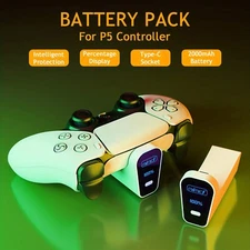 For PS5 2000mAh Wireless Game Controller Charger Battery Pack Rechargeable