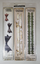 Lot of 3 SIZZIX Tim Holtz Alterations Sizzlits Borders Decorative Strips