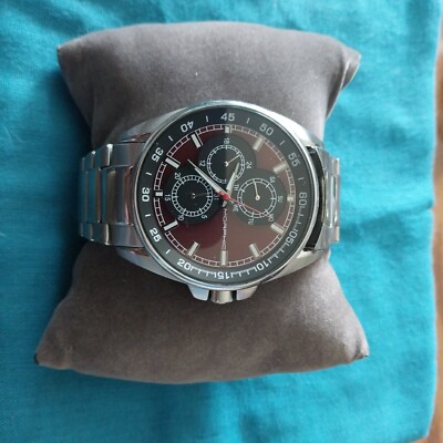 Morphic M92 Series Black Red MPH9205 Day Date w Stainless Steel