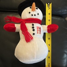VINTAGE POST OFFICE COLLECTIBLE TOY PLUSH 9  SNOWMAN 2004