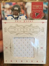 ERIC WEEMS 2011 NATIONAL TREASURES COLOSSAL PRO BOWL MATERIALS JERSEY PATCH /99!