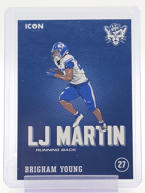 LJ MARTIN 2023 ONIT ATHLETE ICON SERIES #27 FOOTBALL BYU COUGARS Q7183