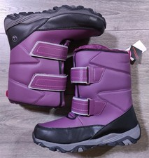 Lands End Boots Big Girls Medium 7 Purple Insulated Winter Snow Shoes Kids