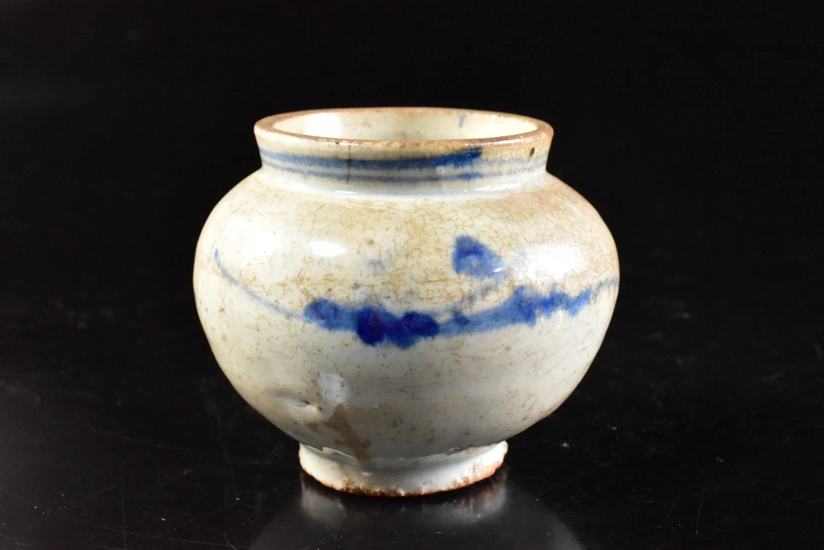 蓝色中国古董花瓶| eBay