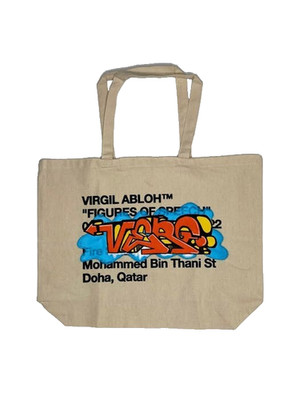 Virgil Abloh Design FOS Tote Off-White Figures Of Speech - Tan NEW Qatar Museums