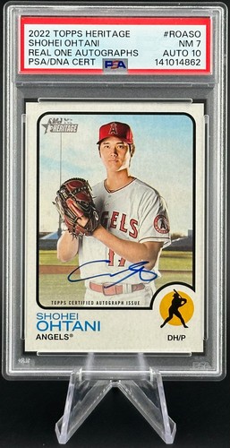SHOHEI OHTANI 2022 TOPPS HERITAGE REAL ONE AUTOGRAPHS PSA 7 AUTO 10 Q6995