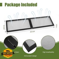 Landhoow 55 Gallon Terrarium Screen Cover Hinged Door Fish Tank Lid