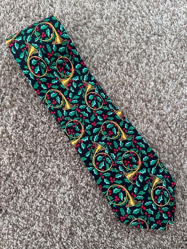 Vintage Addiction Holly and Horns Holiday Necktie