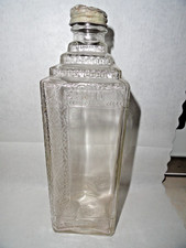 Vintage ESCO Mortuary Embalming Fluid Bottle, 16 oz, USA Made, Empty, metal cap