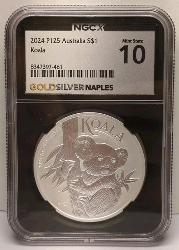 2024 P125 Australia S $1 Silver Koala NGC 10 MS70 Australia 1 oz Silver POP