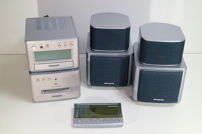 Aiwa XR-MD90 Micro Anlage Mini HiFi MD CD Radio + Lautsprecher Fernbedienung