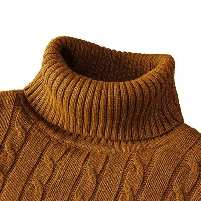 Mens Turtule Neck Long Sleeves Casual Pullover Sweater Winter Basic