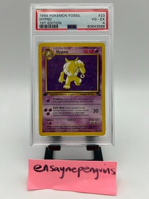 first edition hypno pokemon card - - 60/149 Evolves from Drowzee Type PSA 10 Team Rocket Dark