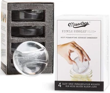 Pickle Pebble Glass Infinity Weights for Fermenting - Pickling Weight Set - Wide