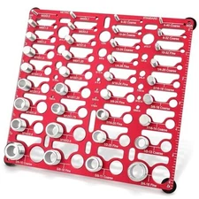 55 Thread Checker, Nut and Bolt Thread Checker Standard and 52 Gauge Red