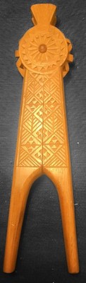 Very Ornate Wooden Carved Nut Cracker made in Yugoslavia