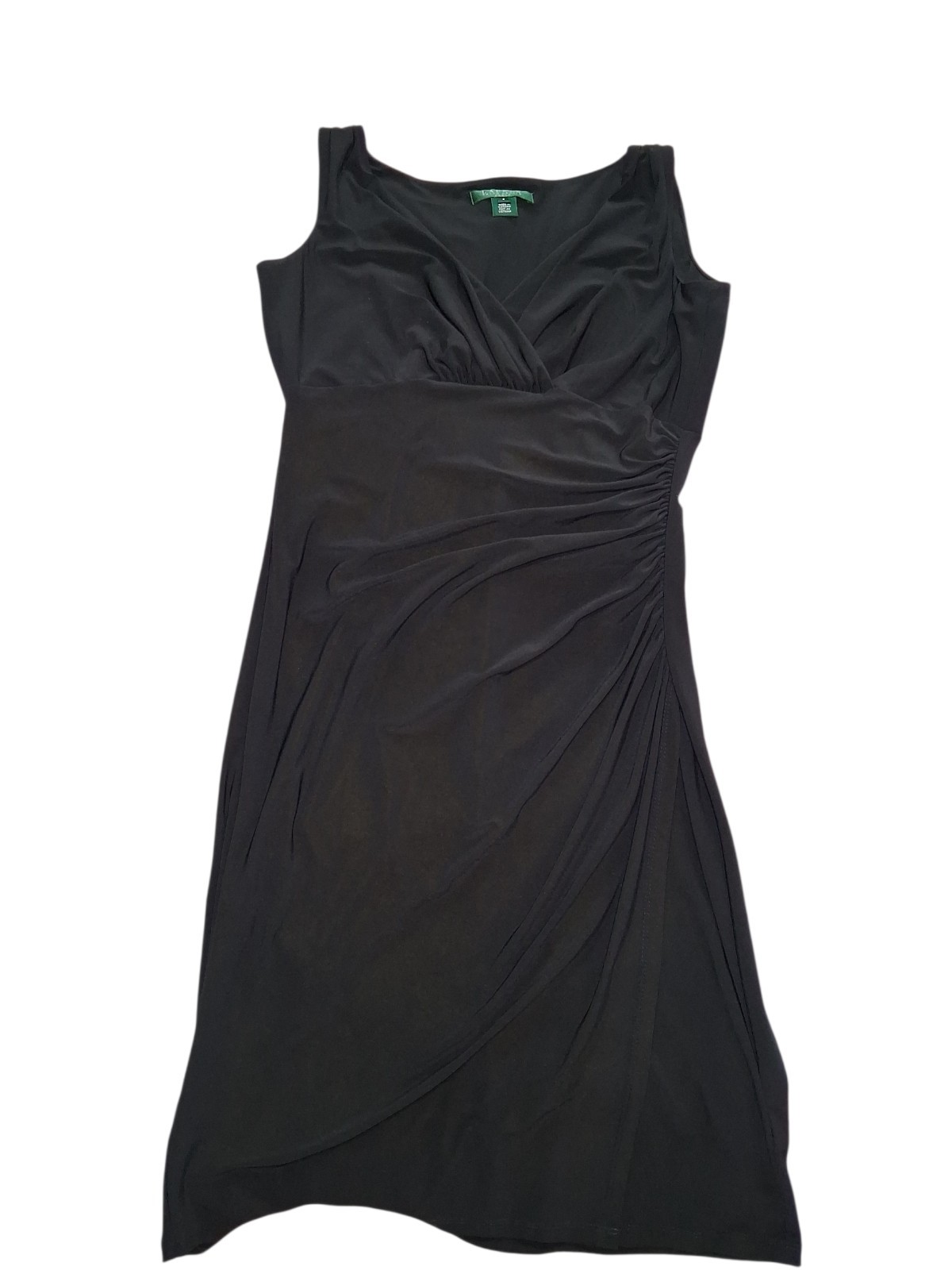 Lauren Ralph Lauren Black Stretch Sleeveless Ruched Dress Women’s Size 6