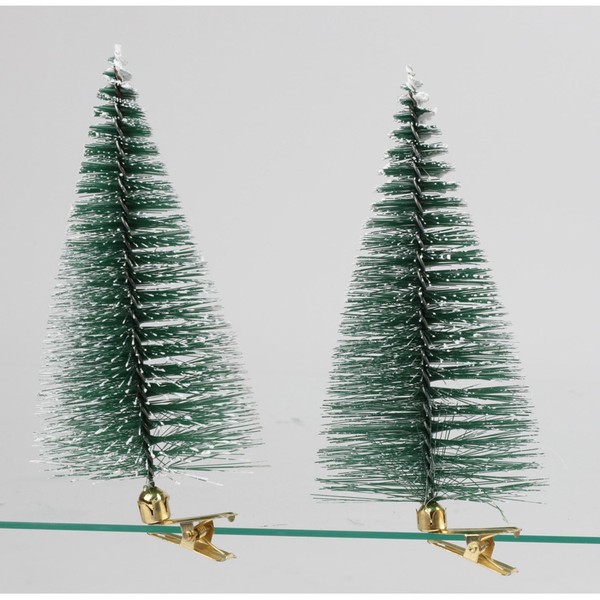 Deko-BäUme 2Er Set Mit Clip GrüN Tannenbaum Tischdeko Weihnachtsdeko Tannendeko-image