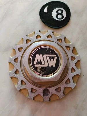 MSW O.Z  Gold Well Worn Grey Mesh Waffle HONEYCOMB WHEEL CENTER CAP #M249 CZC