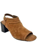 Donald Pliner Women's Penny SP Kid Suede Pump Sandals Chestnut