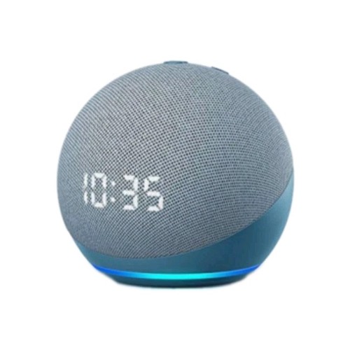 Amazon Echo Dot 4. Generation Alexa Smart Lautsprecher mit Uhr - Twilight Blue