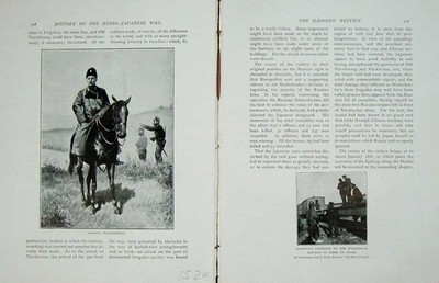 Alter antiker Druck General Mischtchenko Russisch-Japanische Kriegseisenbahn Zug