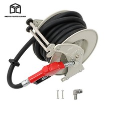 New Fuel Hose Reel 1" x 50Ft Retractable Diesel Hose Reel W/ Auto Fueling Nozzle