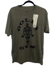 Image of GOLDS GYM MUSCLE JOE T SHIRT MEN’S SIZE L ARMY GREEN NEW WITH TAGS 