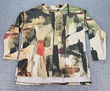 Jess & Jane Women’s Small Abstract Art Long Sleeve Shirt Top Made in USA