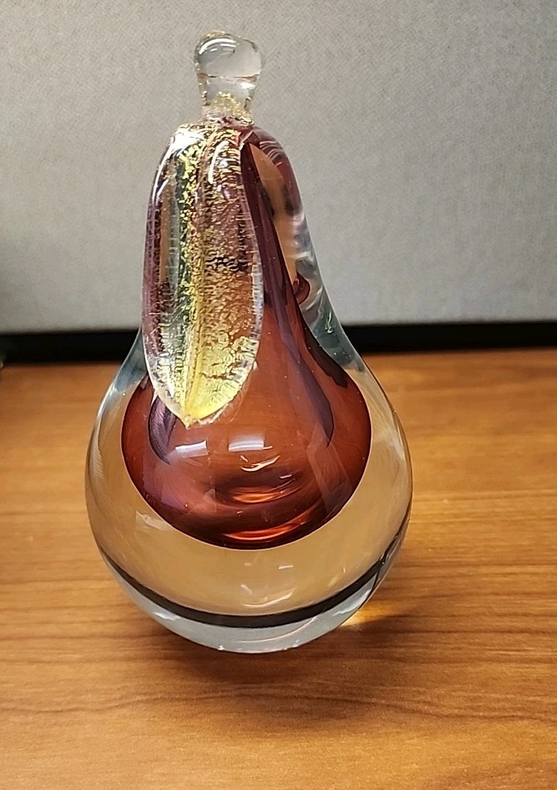 Ken　BARBINI MURANO ヴィンテージグラス Vintage Alfredo Barbini Murano Art Glass Pear Sculpture Mid