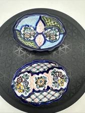 2- Talavera Mexico Soap Dish TalaMex Folk Art