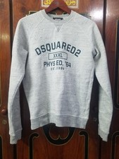Dsquared2 Men's Cool Raglan Fit Distressed Sweatshirt Gray Medium Italy Free Shp