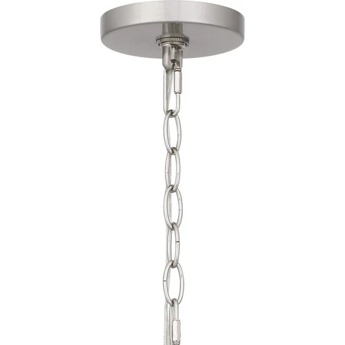 Brushed Nickel Nine Light Chandelier from the Nielson Collection - Picture 6 of 6