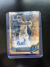 2021-22 Bowman University Chrome Prospect Autographs Ty Ty Washington Orange /25