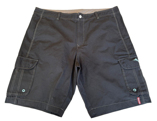 Tommy Bahama Relax Shorts Mens 40" Waist 10" Inseam Black Poly/Cotton