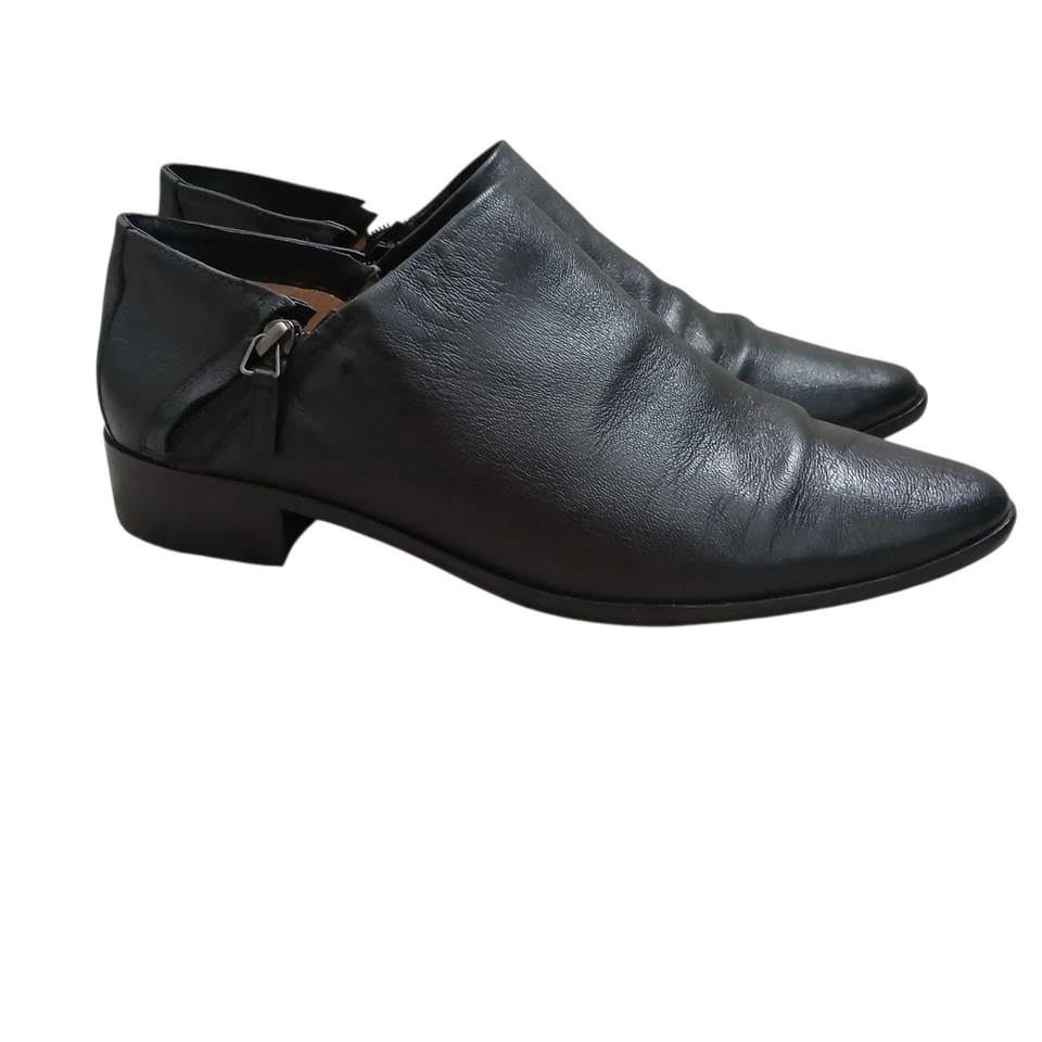 Botines Johnston & Murphy Veronica para mujer 10 cremalleras laterales de cuero negro suaves nuevos sin caja Foto 2 de 4