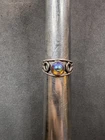 3.5g VTG Sterling Silver 925 Colorful Glass Ring Size 7.75 Jewelry Lot W