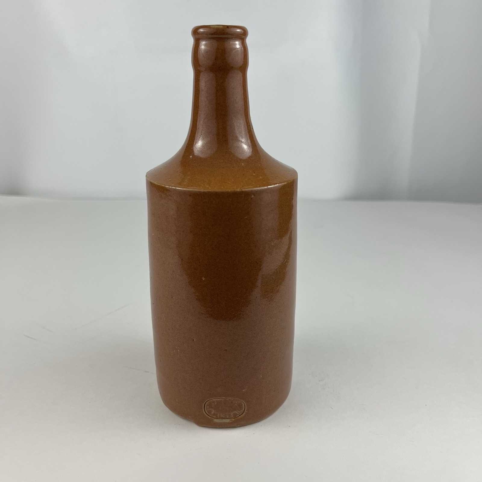 Antique Brown Ceramic Bottle Stamped Bristol