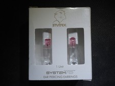 Studex Earring 14K White 3mm CZ Short Post New 45528 System 75