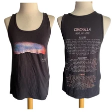 COACHELLA MUSIC FESTIVAL (2018) Official Full Line-Up Tank Top T-Shirt Size XS