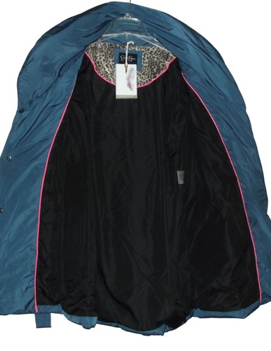 Jessica Simpson Parka Jacket Women Small Teal Blue Puffer Water Resistant Coat - Picture 7 of 19