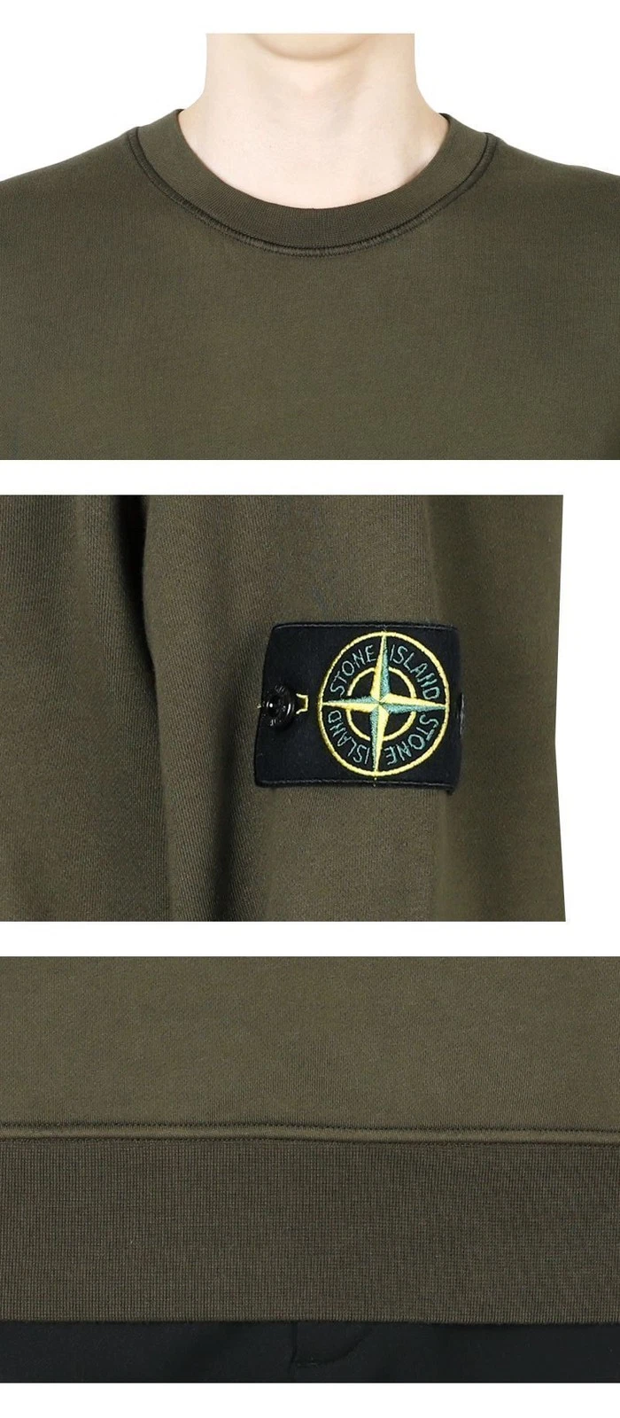 Stone Island Stone Felpa Uomo Stemma Patch Cotone Pile (Cachi) K1S15