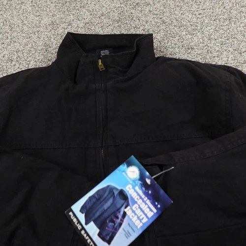 NEW Rothco Jacket Mens M Black Concealed Carry Canvas Tactical Bomber Work Coat image 3